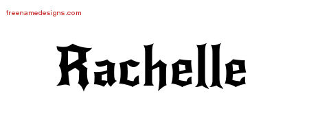 Gothic Name Tattoo Designs Rachelle Free Graphic