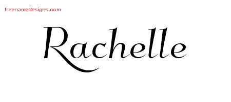 Elegant Name Tattoo Designs Rachelle Free Graphic