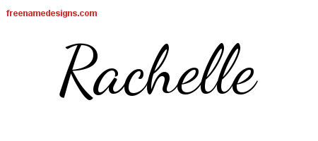 Lively Script Name Tattoo Designs Rachelle Free Printout