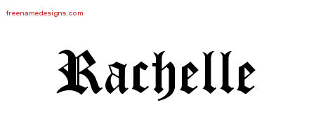 Blackletter Name Tattoo Designs Rachelle Graphic Download