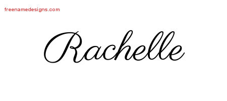 Classic Name Tattoo Designs Rachelle Graphic Download