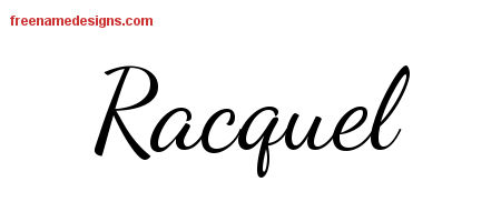 Lively Script Name Tattoo Designs Racquel Free Printout