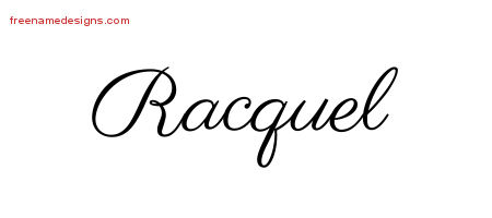 Classic Name Tattoo Designs Racquel Graphic Download