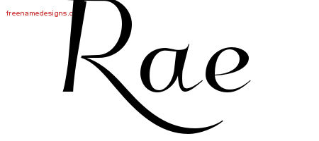 Elegant Name Tattoo Designs Rae Free Graphic