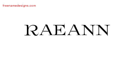 Flourishes Name Tattoo Designs Raeann Printable