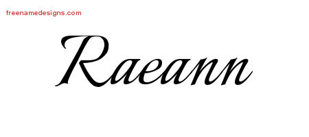 Calligraphic Name Tattoo Designs Raeann Download Free