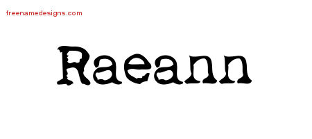 Vintage Writer Name Tattoo Designs Raeann Free Lettering
