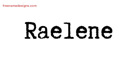 Typewriter Name Tattoo Designs Raelene Free Download