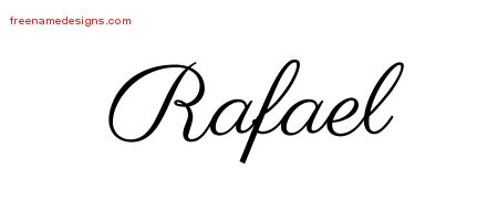 Classic Name Tattoo Designs Rafael Printable