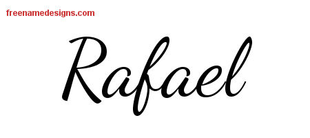 Lively Script Name Tattoo Designs Rafael Free Download
