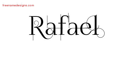 Decorated Name Tattoo Designs Rafael Free Lettering