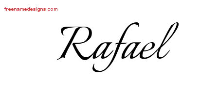 Calligraphic Name Tattoo Designs Rafael Free Graphic