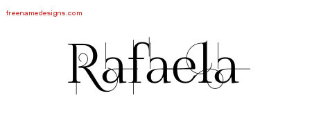Decorated Name Tattoo Designs Rafaela Free