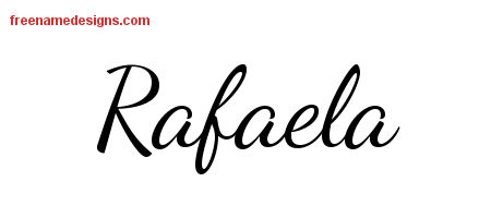 Lively Script Name Tattoo Designs Rafaela Free Printout