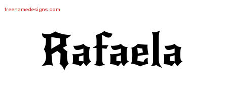 Gothic Name Tattoo Designs Rafaela Free Graphic
