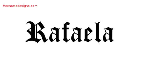 Blackletter Name Tattoo Designs Rafaela Graphic Download