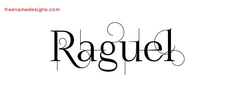 Decorated Name Tattoo Designs Raguel Free