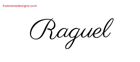 Classic Name Tattoo Designs Raguel Graphic Download