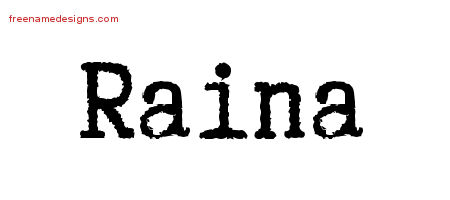 Typewriter Name Tattoo Designs Raina Free Download