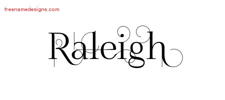 Decorated Name Tattoo Designs Raleigh Free Lettering