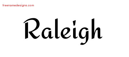 Calligraphic Stylish Name Tattoo Designs Raleigh Free Graphic