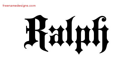 Old English Name Tattoo Designs Ralph Free Lettering