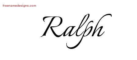 Calligraphic Name Tattoo Designs Ralph Free Graphic