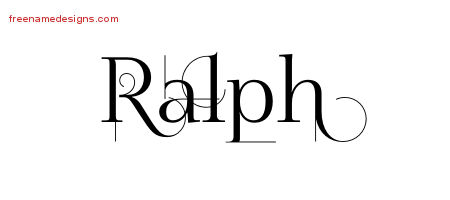 Decorated Name Tattoo Designs Ralph Free Lettering