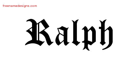 Blackletter Name Tattoo Designs Ralph Printable