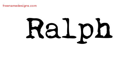 Vintage Writer Name Tattoo Designs Ralph Free