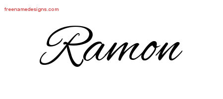 Cursive Name Tattoo Designs Ramon Free Graphic
