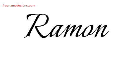 Calligraphic Name Tattoo Designs Ramon Free Graphic