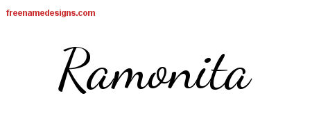 Lively Script Name Tattoo Designs Ramonita Free Printout