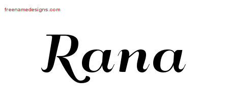 Art Deco Name Tattoo Designs Rana Printable