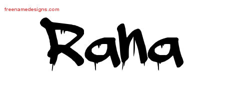 Graffiti Name Tattoo Designs Rana Free Lettering