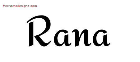 Calligraphic Stylish Name Tattoo Designs Rana Download Free