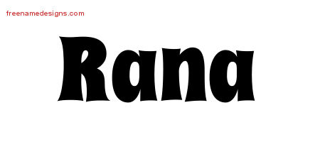 Groovy Name Tattoo Designs Rana Free Lettering