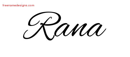 Cursive Name Tattoo Designs Rana Download Free