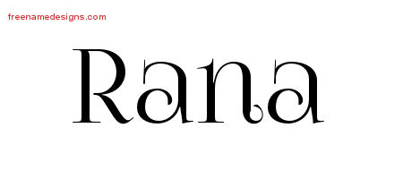 Vintage Name Tattoo Designs Rana Free Download