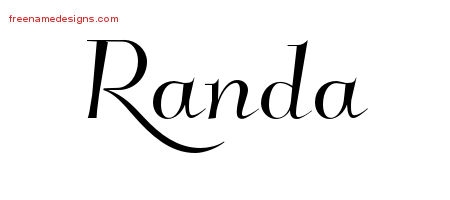 Elegant Name Tattoo Designs Randa Free Graphic