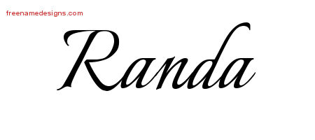 Calligraphic Name Tattoo Designs Randa Download Free