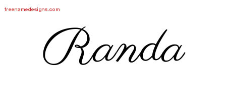 Classic Name Tattoo Designs Randa Graphic Download