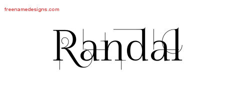 Decorated Name Tattoo Designs Randal Free Lettering