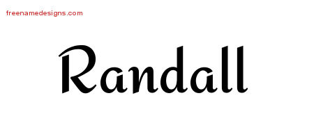 Calligraphic Stylish Name Tattoo Designs Randall Free Graphic