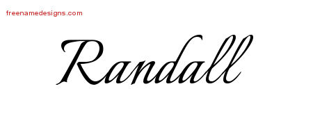 Calligraphic Name Tattoo Designs Randall Free Graphic