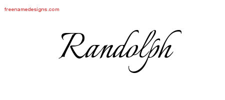 Calligraphic Name Tattoo Designs Randolph Free Graphic