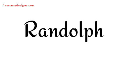 Calligraphic Stylish Name Tattoo Designs Randolph Free Graphic