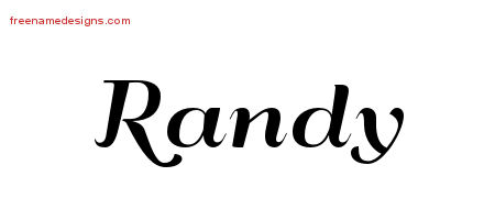 Art Deco Name Tattoo Designs Randy Graphic Download