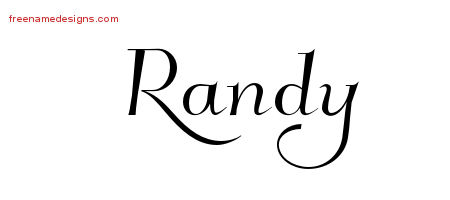 Elegant Name Tattoo Designs Randy Free Graphic