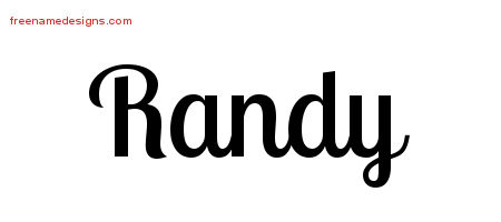 Handwritten Name Tattoo Designs Randy Free Printout